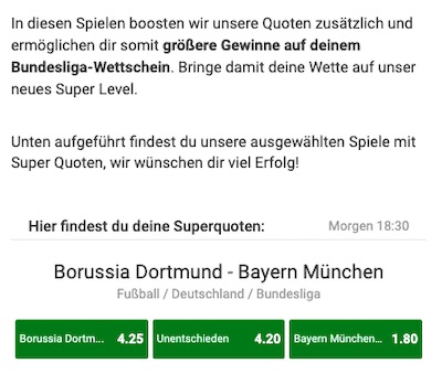 Dortmund Bayern Super Quoten Unibet