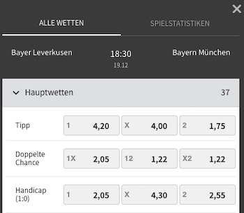 Tipico Leverkusen Bayern Quoten