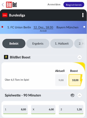 Bildbet Bundesliga Quoten