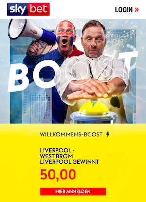 SkyBet Liverpool Willkommensboost Quote 50