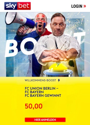SkyBet Union Berlin Bayern Willkommens Boost