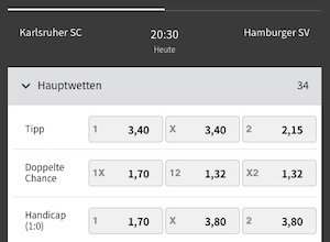 Tipico Karlsruhe HSV Quoten