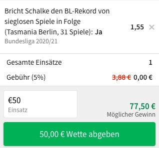 Tipico Schalke Abstieg Quote