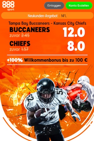 Super Bowl Quoten 888sport