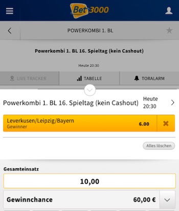 Bet3000 Bundesliga Powerkombi