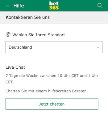 Bet365 Live Chat Kontakt