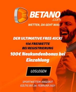 Betano Neukunden Freiwette