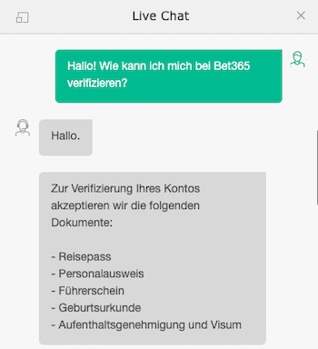 Bet365 Chat Verlauf