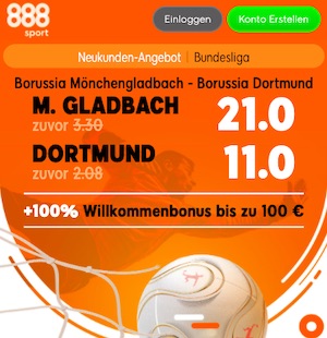 888sport Gladbach Dortmund Boost