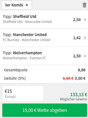 Tipico Premier League Kombiwette