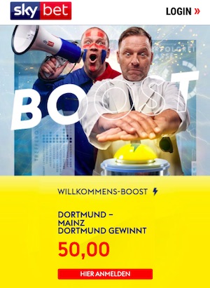 Dortmund Quote 50 gegen Mainz SkyBet