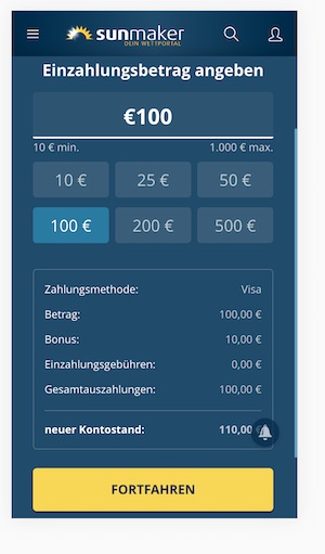 VISA Bonus Sunmaker