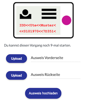 Bildbet Ausweis Upload