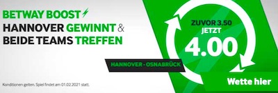 Betway Hannover Osnabrück Boost