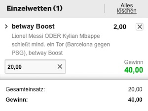 Messi Mbappé Super Boost betway