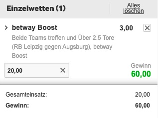 Leipzig Augsburg Quoten Betway