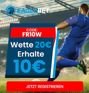 10 Euro Eaglebet Freiwette