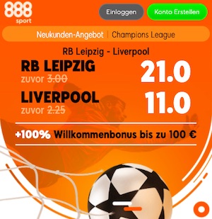 Leipzig Liverpool 888sport Boost