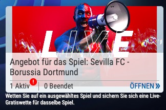 Skybet Sevilla Dortmund Gratiswette