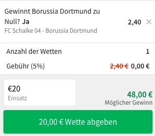 Schalke Dortmund tipico Quote