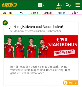 Tipp3 Willkommensbonus