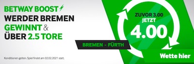 Betway Werder Greuther Fürth Boost