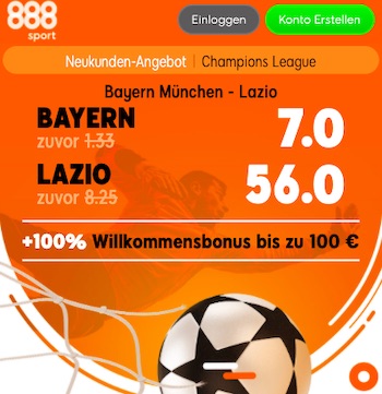 Bayern Lazio Quoten 888sport