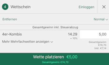 Bet365 Wettschein euro kombi