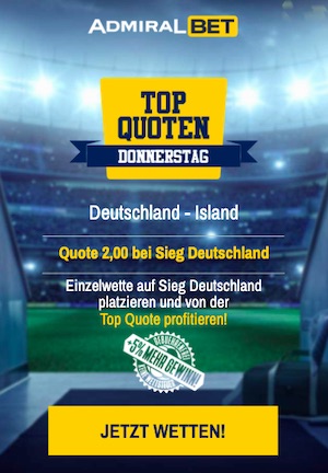 AdmiralBet Deutschland Island Topquoten Donnerstag