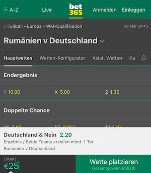 Rumänien Deutschland Bet365