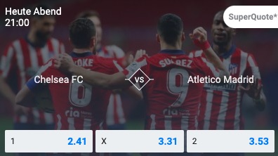 Chelsea Atletico Quoten Betano