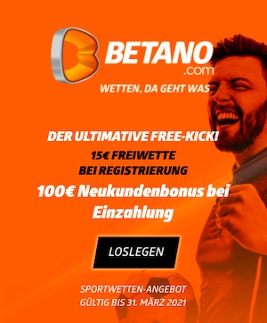 15€ Freiwette Betano