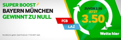 Betway Bayern gewinnt zu Null Super Boost