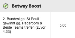 St. Pauli Paderborn Betway Quoten
