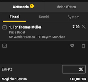 Werder Bayern Müller Tor Boost