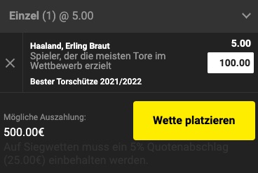 Unibet Haaland Quoten