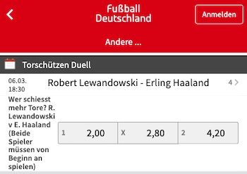 Tipico Lewandowski Haaland Duell Quoten
