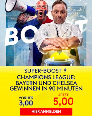 SkyBet Champions League Bayern Chelsea Boost