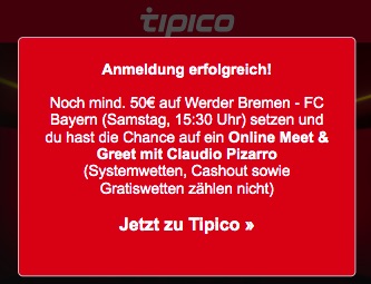 Pizarro Tipico Gewinnspiel Anmeldung