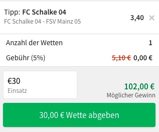 Schalke Mainz Quoten Tipico