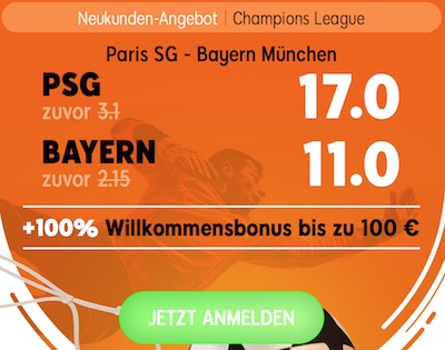 888Sport PSG Bayern Boost