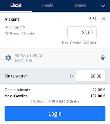 Admiralbet Seria A Atalanta Wette