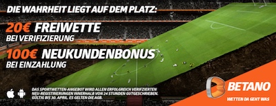 Betano Bonus - Gratiswette