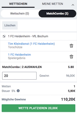 Betano Wettschein Heidenheim