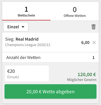 Tipico Real Madrid CL Sieg