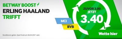 Betway Haaland City Quoten Boost