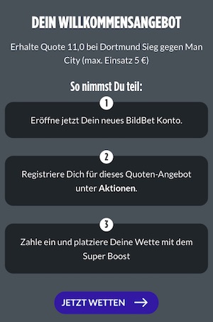 BildBet Dortmund Super Boost Man City