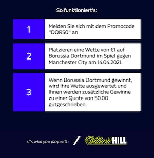 William Hill Dortmund Quote 50