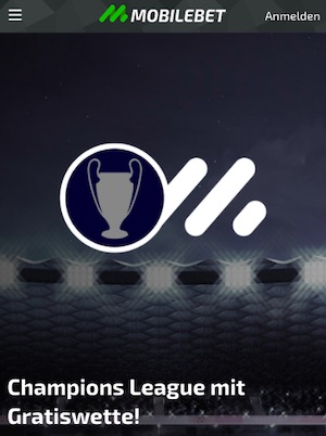 Mobilebet Champions League Gratiswette