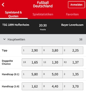 Hoffenheim Leverkusen Quoten Tipico